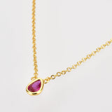 Kikichicc 925 Silver Zircon Pendant Choker Necklace 7 Rainbow Chains