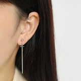 Kikichicc 925 Sterling Silver Cross Drop Earring