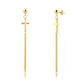 Kikichicc 925 Sterling Silver Cross Drop Earring