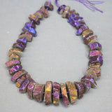 Purple Crystal Quartz Point Pendant, Top Drilled 15.5inch