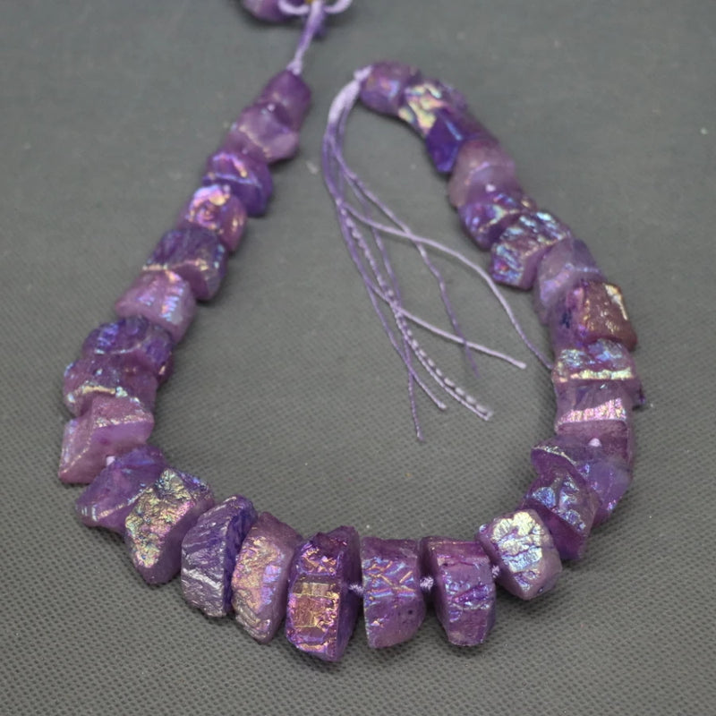 Purple Crystal Quartz Cut Shape Point Pendant for Jewelry Making