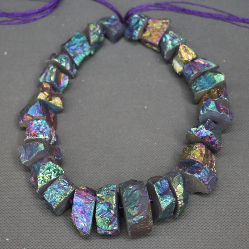 Rainbow Crystal Quartz Point Pendant Full Strand