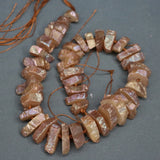 Champagne Crystal Quartz Point Pendant Full Strand