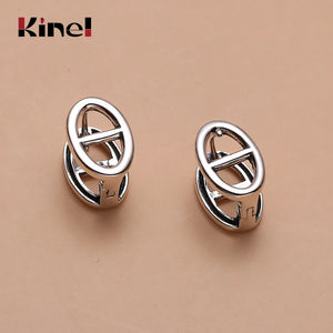 Kinel 925 Sterling Silver Earrings Retro Style Fine Jewelry