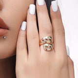 Kinel 585 Rose Ring Natural Zircon Bride Wedding Jewelry
