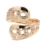 Kinel 585 Rose Ring Natural Zircon Bride Wedding Jewelry