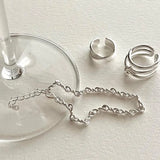 Kinel 925 Sterling Silver Thin Wire Bracelet For Women