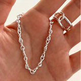Kinel 925 Sterling Silver Thin Wire Bracelet For Women