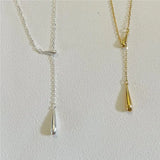 Kinel 925 Sterling Silver Water Drop Necklace For Women