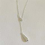 Kinel 925 Sterling Silver Water Drop Necklace For Women