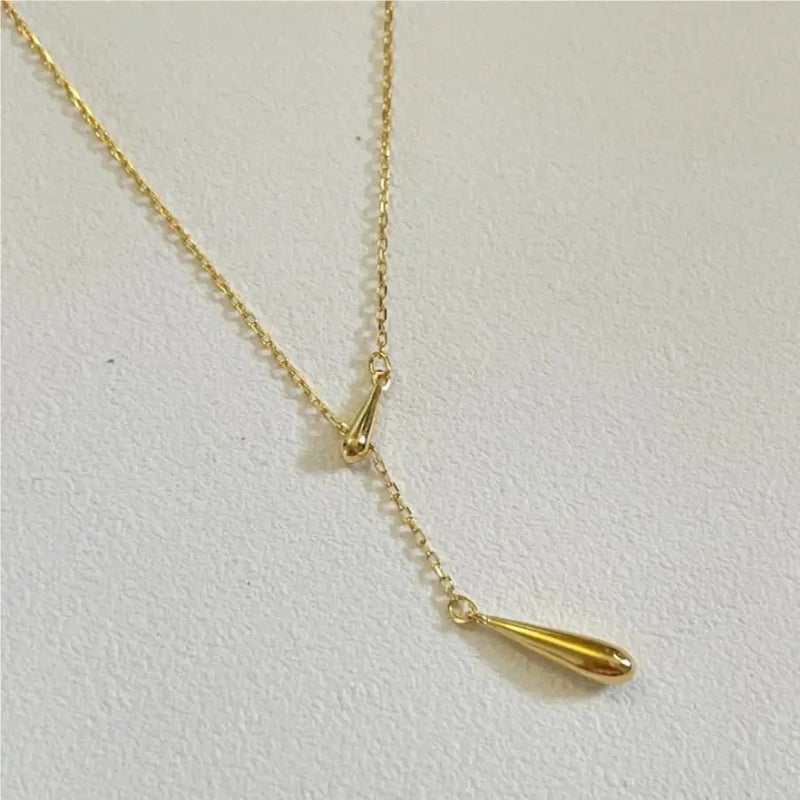 Kinel 925 Sterling Silver Water Drop Necklace For Women