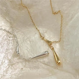 Kinel 925 Sterling Silver Water Drop Necklace For Women