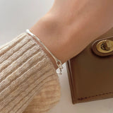 Kinel 925 Sterling Silver Irregular Buckle Bracelet For Women