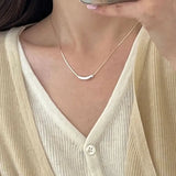 Kinel Sterling Silver Teardrop Necklace Geometric Style Jewelry