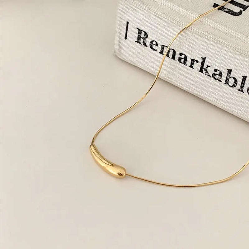 Kinel Sterling Silver Teardrop Necklace Geometric Style Jewelry