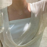 Kinel Sterling Silver Teardrop Necklace Geometric Style Jewelry