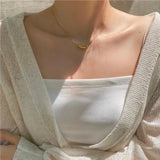 Kinel Sterling Silver Teardrop Necklace Geometric Style Jewelry