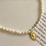Kinel 925 Sterling Silver Queen Pendant Necklace Artistic Shaped Beads Ins