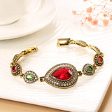 Kinel Red Crystal Boho Bracelets for Women