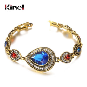 Kinel Red Crystal Boho Bracelets for Women