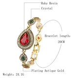 Kinel Red Crystal Boho Bracelets for Women