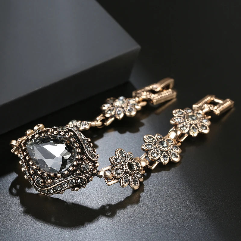 Kinel Vintage Crystal Link Bracelet
