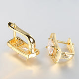 Kinel Classic Stud Earrings Silver CZ Women Engagement Wedding