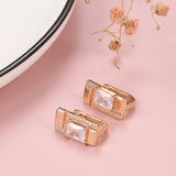 Kinel Classic 585 Rose Natural Zircon Stud Earrings for Women
