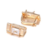Kinel Classic 585 Rose Natural Zircon Stud Earrings for Women