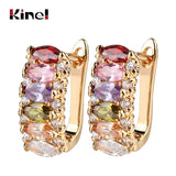 Kinel Marquise CZ Flower Stud Earrings Set