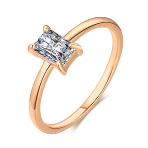 Kinel 585 Rose Bride Wedding Ring Fine Jewelry Natural Zircon Rings for Women
