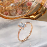 Kinel 585 Rose Bride Wedding Ring Fine Jewelry Natural Zircon Rings for Women