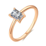 Kinel 585 Rose Bride Wedding Ring Fine Jewelry Natural Zircon Rings for Women