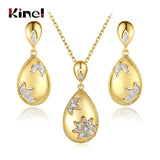 Kinel Hot 18K Jewelry Set Dangle Earrings Necklace For Women