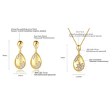 Kinel Hot 18K Jewelry Set Dangle Earrings Necklace For Women