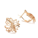 Kinel 585 Rose Leaf Earrings For Women