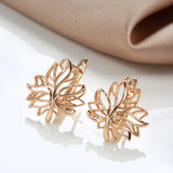 Kinel 585 Rose Leaf Earrings For Women
