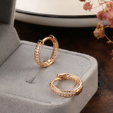Kinel Natural Zircon Stud Earrings 585 Rose Classic Engagement Earring