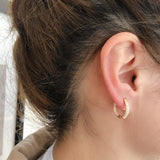 Kinel Natural Zircon Stud Earrings 585 Rose Classic Engagement Earring