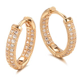 Kinel Natural Zircon Stud Earrings 585 Rose Classic Engagement Earring