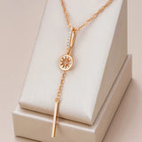 Kinel Zircon Necklace Water Wave Chain Wedding Jewelry