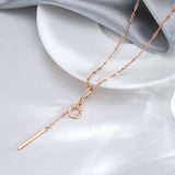 Kinel Zircon Necklace Water Wave Chain Wedding Jewelry