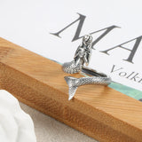 925 Silver Mermaid Family Finger Rings Silver Jewelry