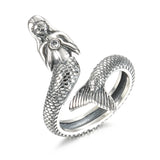 925 Silver Mermaid Family Finger Rings Silver Jewelry