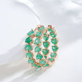 Kinel Hot Emerald Cut Zircon Big Hoop Earrings Wedding Jewelry