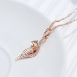 Kinel Natural Zircon Pendant Necklace 585 Rose Animal Vintage Daily Jewelry