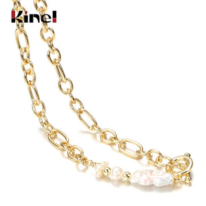 Kinel 18K Plated Baroque Pearl Choker Necklace