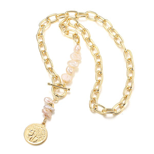 Kinel Baroque Pearl Choker Necklace Women's Jewelry Gift