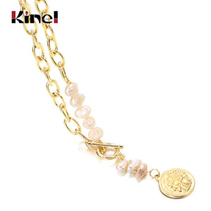 Kinel Baroque Pearl Choker Necklace Women's Jewelry Gift