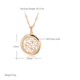 Kinel 585 Rose Boho Necklace Metal Flower Pendant Fine Jewelry